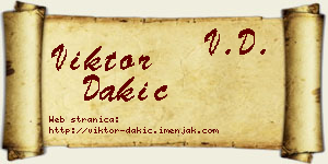 Viktor Dakić vizit kartica